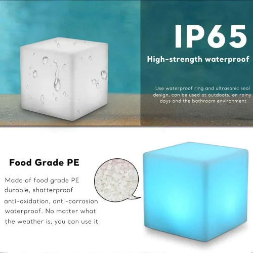 Miniatura 6 de Cubo de luz LED recargable de 6 pulgadas, 16 colores cambiantes Tesseract cubos de luz con control remoto, lámpara de humor LED cósmica regulable