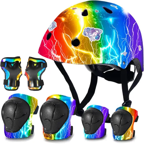 Miniatura 9 de Kids Bike Helmet and Pad Set for Girls Boys Ages 2-3-5-8-14, Adjustable Toddler Youth Helmet with Knee & Elbow Pads for Bicycle, Skating, Scooter