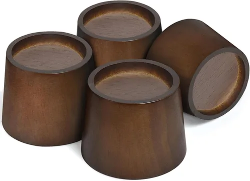 Elevadores de cama de madera (4 piezas redondas de 2 pulgadas)