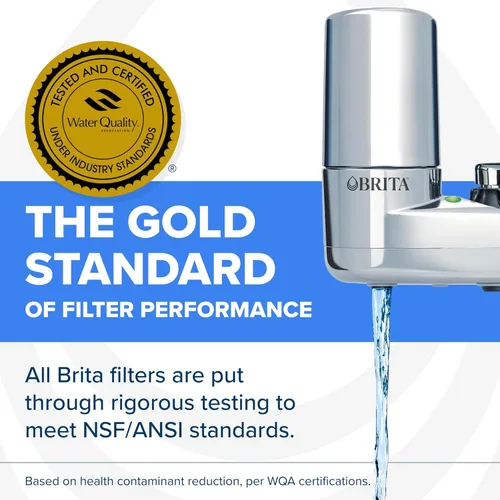 Miniatura 5 de Brita Sistema de filtro de agua para montaje en grifo, cromo, filtración sin espera, fácil instalación, filtro de agua multiusos para cocinas, baños