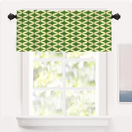 Miniatura 28 de Shrahala Art Nouveau Floral Pattern Blackout Curtain Tiers, Delicate Vine and Flower Design Kitchen Valance Light Blocking Tier Drapes with Rod