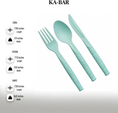 Miniatura 3 de Ka-Bar 9939 Lunch Pal - Cuchillo utilitario compacto para uso diario con tenedor y cuchara