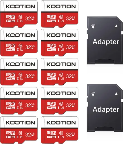 Miniatura 18 de KOOTION Tarjeta Micro SD de 32 GB, 5 unidades, tarjeta de memoria flash MicroSDHC Clase 10 con adaptador UHS-I, Full HD, tarjeta TF C10