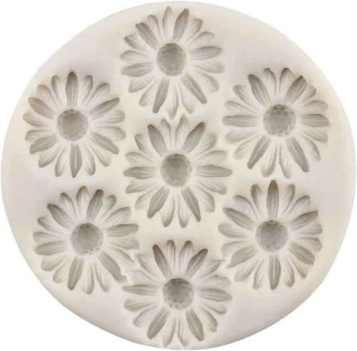 Miniatura 6 de Moldes de Silicona de Flores de Margarita Molde de Fondant de Flor de Crisantemo Para Decoración de Pasteles Adornos de Cupcakes Dulces Chocolate