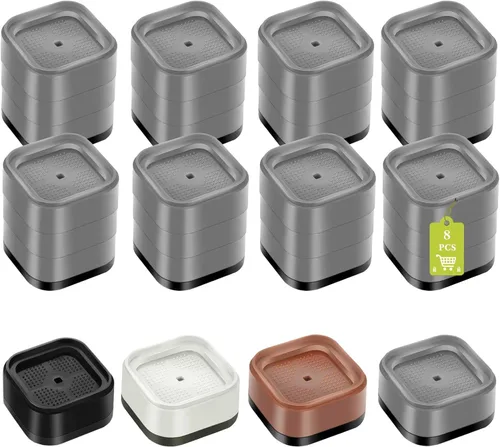Miniatura 31 de Paquete de 12 elevadores de muebles de 1, 2 o 3 pulgadas, elevadores de cama ajustables resistentes para mesa, escritorio, sofá, silla, gabinete