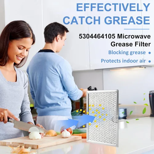 Miniatura 2 de 5304464105 Filtro de ventilación de microondas 5 x 7-5/8, apto para microondas Frigi-daire G-E, reemplaza WB06X10608 5304517871 5304509444
