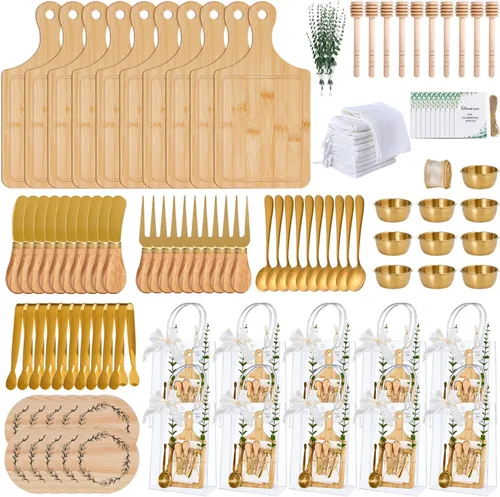 Miniatura 12 de Premios de baby shower para ganadores del juego, tablero de queso, juego de utensilios de cocina de acero inoxidable, toalla de agradecimiento
