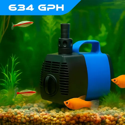 Miniatura 6 de Bomba de agua sumergible y en línea anfibia, 634 GPH, para acuario, estanque, hidroponía, fuente con eje de cerámica, elevación de 6.39 pies, 35 W