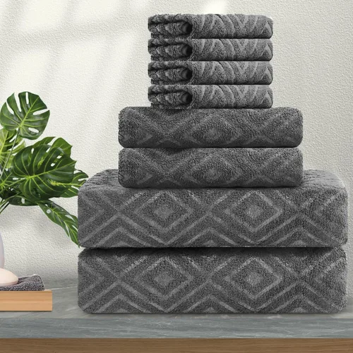Miniatura 26 de Ferdilan - Juego de 4 toallas de baño grandes de 35 x 70 pulgadas, 600 GSM, ultra suaves y absorbentes, para silla de baño, color negro, toallas