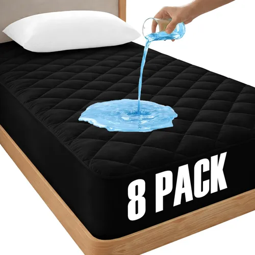 Miniatura 28 de LUX Décor Protector de Colchón Twin - Cubrecolchón Acolchado Elástico Ajustable Protector Hasta 16 Pulgadas de Profundidad - Cubrecolchón Suave