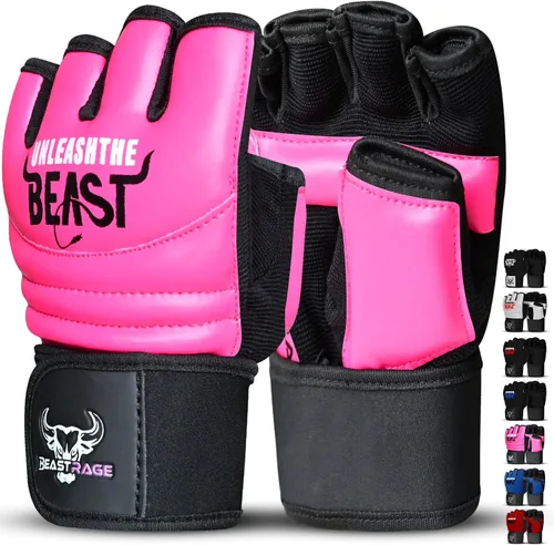 Miniatura 10 de BEAST RAGE Guantes de Taekwondo Karate para Hombres y Mujeres, Guantes de Entrenamiento de Boxeo MMA Kickboxing Sparring Artes Marciales Guantes