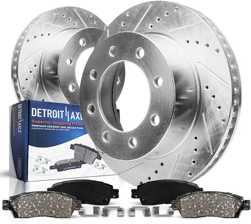 Miniatura 17 de Detroit Axle - Kit de freno delantero para Mercedes-Benz C350e GLC300 2016-2018, E300 2017, E350 2020-2022, frenos de disco perforados y ranurados