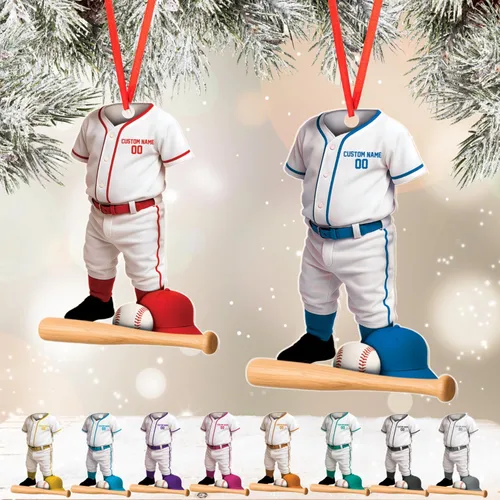 Miniatura 17 de Adorno de béisbol personalizado para niños, recuerdo de cerámica con nombre y número personalizado, algunos niños recién nacen con béisbol en sus