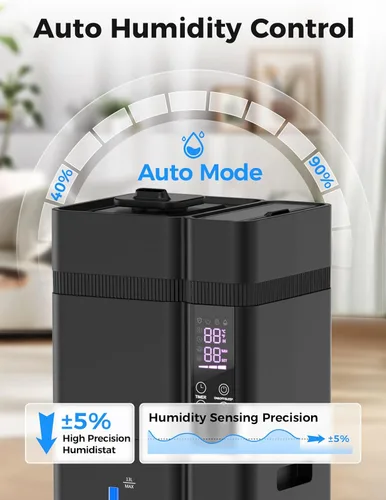 Miniatura 4 de Humidificador de habitación grande de 13L/3.43 galones, cobertura de 800 pies², tiempo de funcionamiento de 100H, control automático de humedad