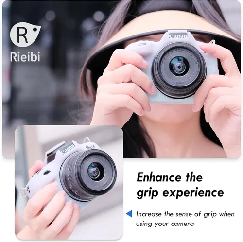 Miniatura 7 de Rieibi EOSR50 EOS R50 Funda, Funda Protectora de Silicona Suave para Cámara Canon EOS R50 EOSR50 Vlogging, Funda Ligera para Cámara EOS R50 Cubierta