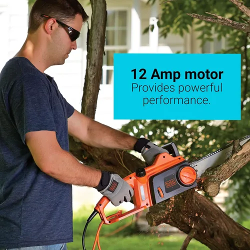 Miniatura 6 de BLACK+DECKER CS1216 motosierra con cable de 12 A y 16 pulgadas