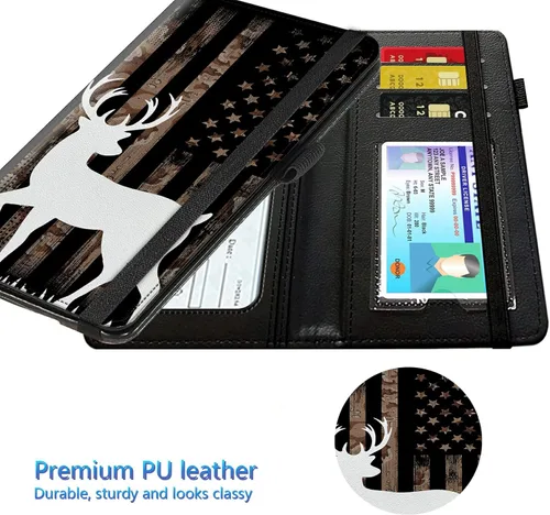 Miniatura 31 de Funda para chequera para hombres y mujeres, cartera de cuero RFID con ranuras para tarjetas de crédito, soporte de cheques duplicados personales