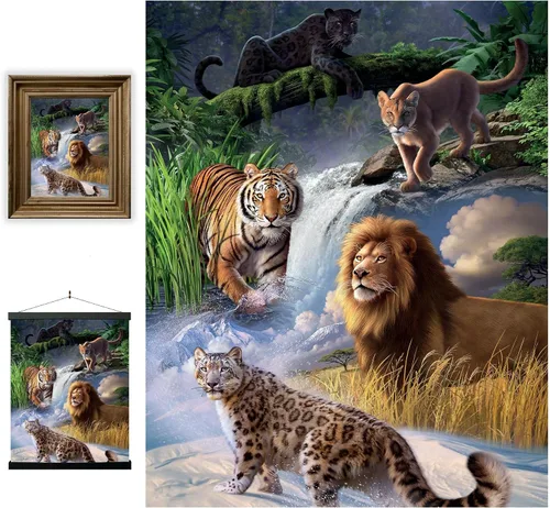 Miniatura 35 de Impresiones de arte de pared lenticular 3D LiveLife - El amor de un padre de Deluxebase. Póster 3D de león sin marco. Decoración de pared perfecta.