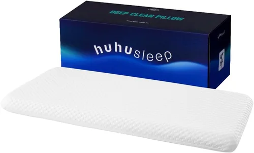 Miniatura 15 de Almohada fina de espuma viscoelástica para personas que duermen boca abajo, tamaño King de 1.75 pulgadas, de perfil bajo, para dormir, almohada