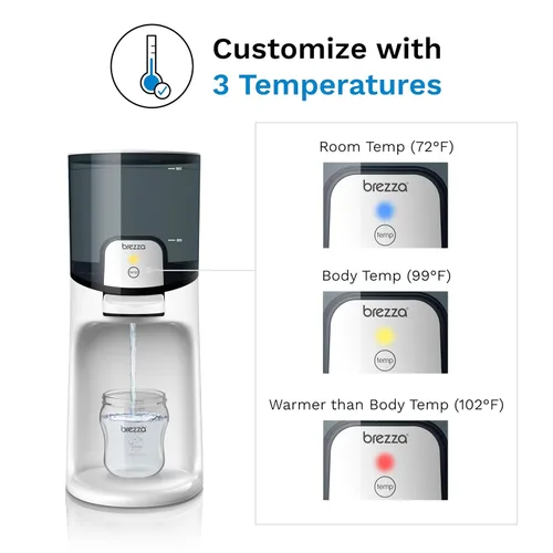 Miniatura 3 de Baby Brezza Fabricante instantáneo de biberones con 3 ajustes de temperatura para calentamiento de fórmula, capacidad de tanque de 50 onzas