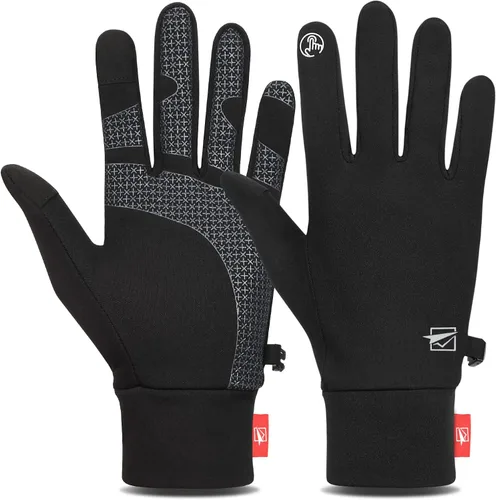 Cevapro Guantes de invierno ligeros para mujeres y hombres con forro para pantalla táctil abrigados para correr hacer senderismo y ciclismo