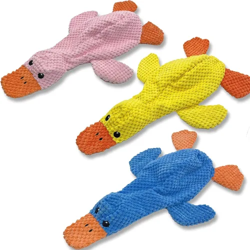 Miniatura 9 de Juguetes chirriantes para perros, paquete de 3, peluches suaves y resistentes, sin juegos de juguetes de peluche, juguetes duraderos para masticar