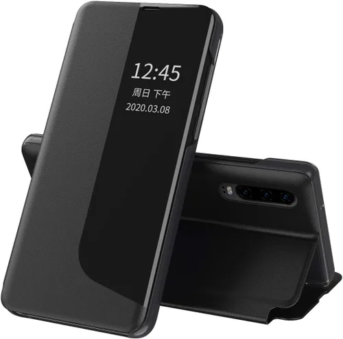Miniatura 16 de Funda para Huawei P30 Lite, Clear View - Funda de piel sintética con función atril, funda protectora a prueba de golpes, color negro