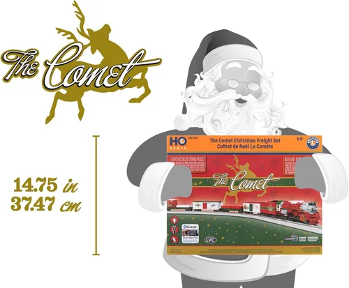 Miniatura 17 de Lionel The Comet Christmas Freight - Juego de tren eléctrico con control remoto