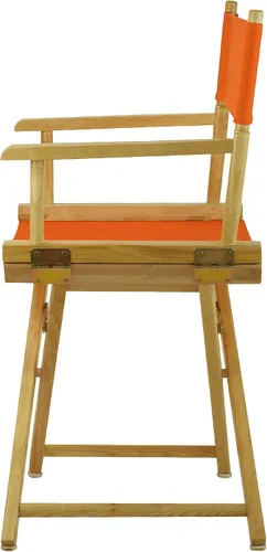 Miniatura 4 de Casual Home - Silla de director de 18.0 in, marco natural con lienzo color mandarina