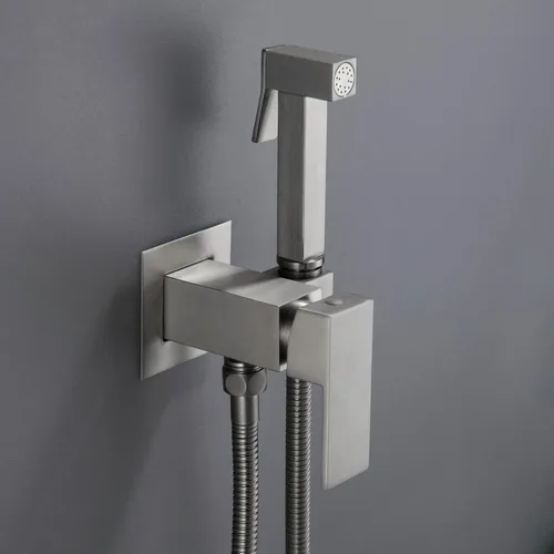 Miniatura 2 de SHAMANDA Rociador de bidé de agua tibia para inodoro con válvula de instalación en bruto de latón caliente y fría, juego de accesorio de bidé