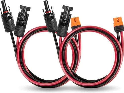 MOOKEERF Cable solar a XT60i - 2 unidades de panel solar de 3 pies a XT60i adaptador de cable de extensión para estación de energía portátil
