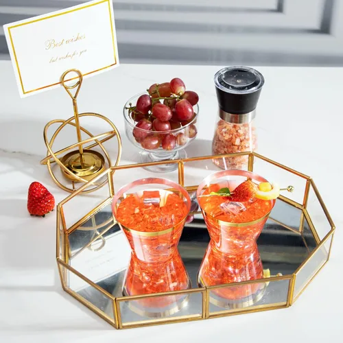 Miniatura 6 de LUODA 150 vasos de plástico rosa, vasos desechables transparentes de 9 onzas con borde dorado, vasos de plástico con borde dorado, vasos de plástico
