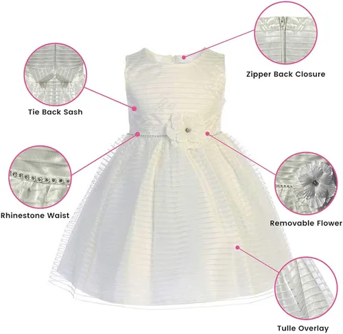 Miniatura 2 de Flor Vestidos de Pascua para Niñas, Vestidos para Niñas Elegantes