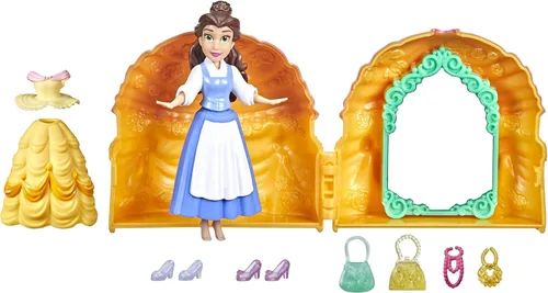Miniatura 2 de Disney Princess Secret Styles Fashion Surprise Belle, juego de mini muñecas con ropa y accesorios adicionales, juguete para niñas de 4 años