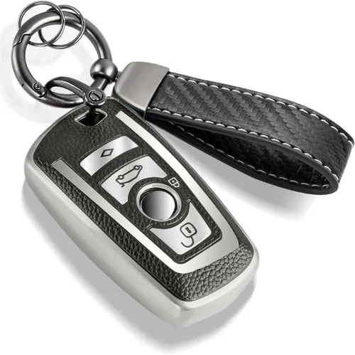 Miniatura 52 de Funda para Llavero Mercedes con Llavero de Cuerda Trenzada de Metal, Funda de Llave Suave Mejorada para Carcasa de Llavero Remoto Inteligente Sin