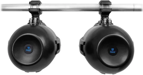 Miniatura 9 de Rockville RGHR45 Receptor de agujero de calibre marino de 4 zonas, Bluetooth/Radio/Paquete remoto con cable con (2) Rockville RWB90B Negro 8" 300w