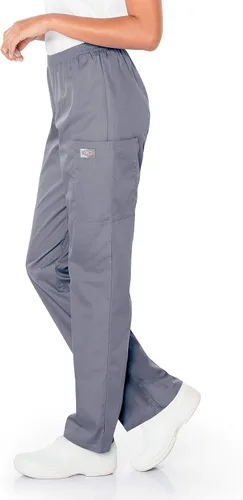 Miniatura 2 de Landau Scrub Zone 83221 - Pantalones elásticos tipo cargo de 3 bolsillos para mujer gris