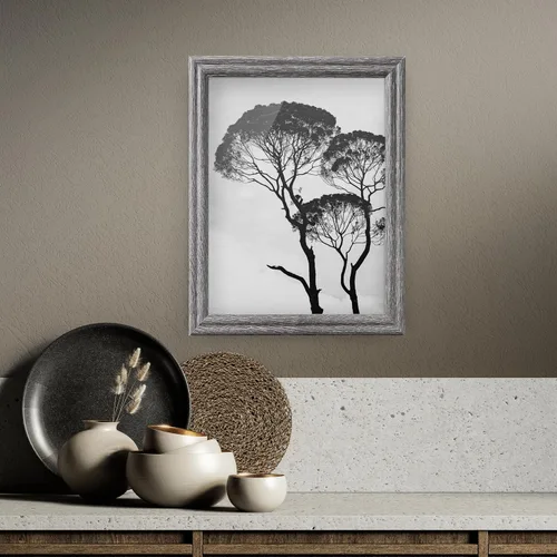 Miniatura 3 de Barnwood - Marco de fotos A1 gris de 0.75 pulgadas de ancho, marcos de fotos hechos a mano de madera maciza americana con ganchos preinstalados