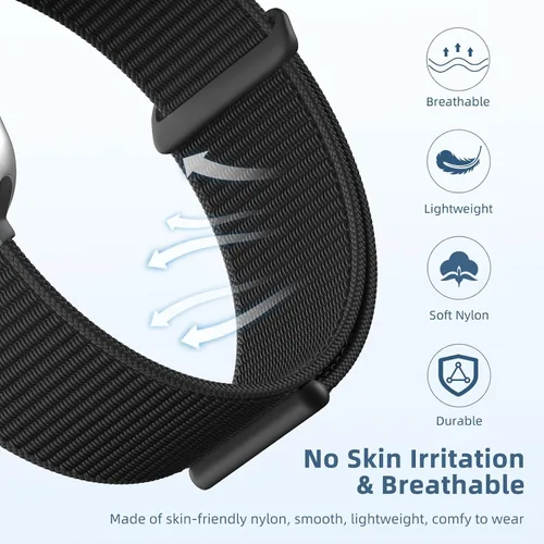 Miniatura 2 de Getino Banda Deportiva de Nylon Compatible con Correas de Apple Watch para Mujeres y Hombres 40mm 41mm 38mm 42mm 46mm 44mm 45mm 49mm, Correa
