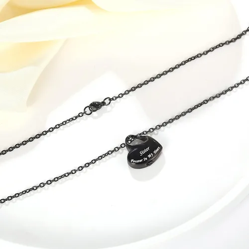 Miniatura 3 de VIUJUH Cremation Urn Necklace for AshesForever In My Heart Carved LocketStainless Steel Keepsake Urn JewelryWaterproof Memorial Pendant for Mom