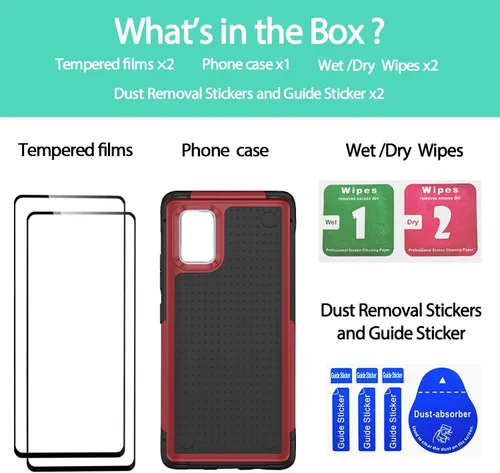 Miniatura 200 de Jeylly Compatible con Samsung Galaxy A22 5G Funda, Funda Samsung A22 5G con 2pcs protectores de pantalla de vidrio templado