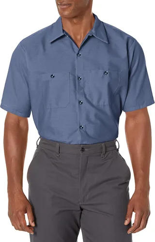 Miniatura 5 de Red Kap - Camisa de trabajo industrial para hombre, ajuste regular, manga corta