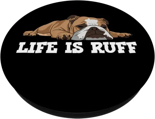 Miniatura 2 de Bulldog inglés Funny Life Is Ruff PopSockets intercambiables PopGrip
