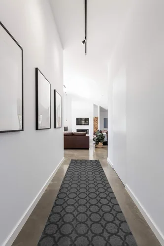 Miniatura 89 de Garland Rug Sparta - Alfombra antideslizante de polipropileno de 2 pies x 12 pies, color negro, ideal para salas de estar y pasillos, elegante