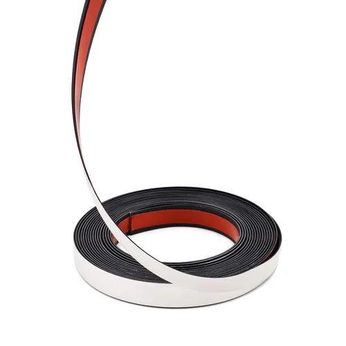 Miniatura 3 de Moldura Metálica Plateada Flexible de PVC Decorativa Cinta para Borde de Espejo Autoadhesiva Vibrante Brillante como Espejo Moldura Decorativa