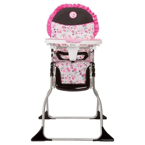 Miniatura 4 de Disney Baby Minnie Mouse - Trona plegable para bebé, silla alta plegable simple con bandeja de 3 posiciones, Garden Delight