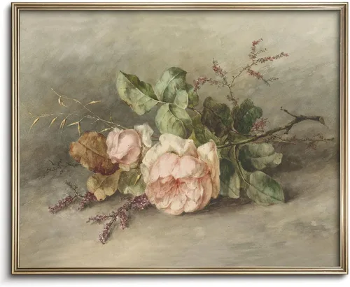Miniatura 27 de Pintura vintage de paisaje de campo de flores silvestres, arte de pared de paisaje rural de granja, impresión artística de paisaje de jardín