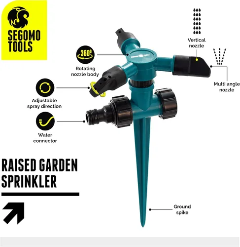 Miniatura 2 de Sistema de riego giratorio de riego por rociador de agua de césped de jardín de 360 grados - GSR1