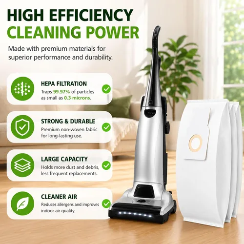 Miniatura 5 de Paquete de 14 bolsas de vacío HEPA de tela tipo O de repuesto para aspiradora vertical Kenmore, compatibles con los modelos 53294, 5068, 50688