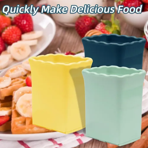 Miniatura 6 de Tulobi Juego de 2 rebanadores de frutas, acero inoxidable, mini rebanador de tazas, máquina de ensalada rápida, accesorio creativo de cocina